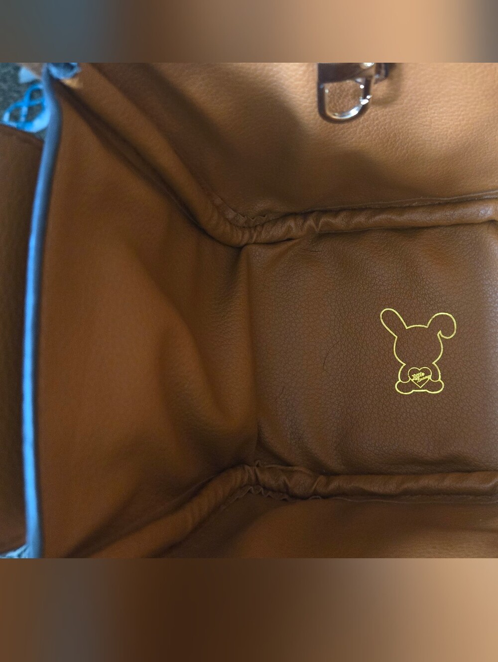 House Of LittleBunny Brown Pebbled Leather Mini Top-Handle Bag & Crossbody Strap - Picture 8 of 8